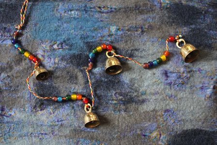 Cord chakra/rainbow 4 large bells