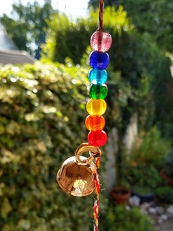 Cord chakra/rainbow 4 large bells