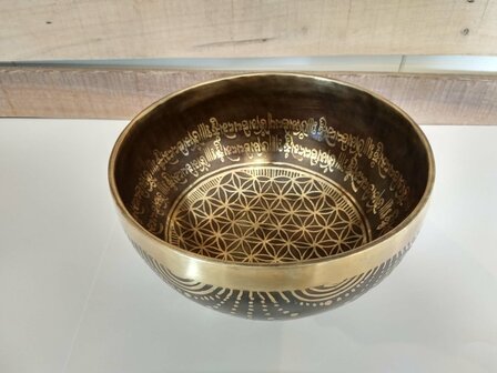  Flower of life singing bowl 17-18 cm