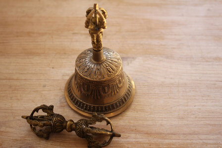 Dorj&eacute; en Bell extra large - 11 cm (Bronze) (Bronze)