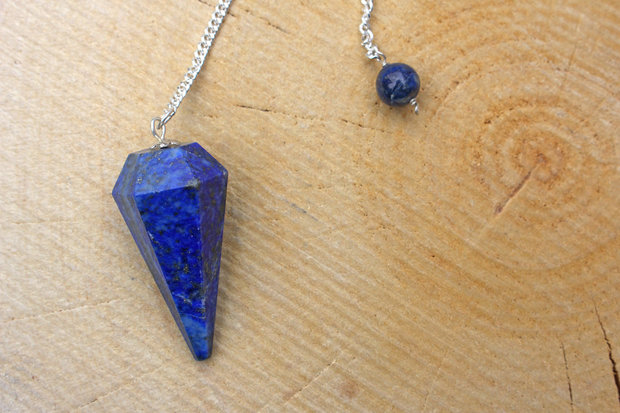 Pendulum lapis lazulli, facetted