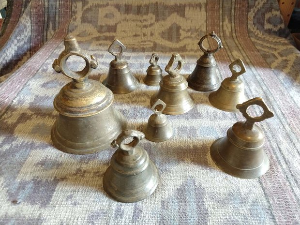 Authentic vintage bronze bells (small-2) ±200-300 gram