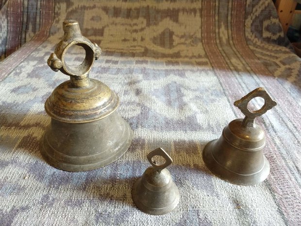 Authentic vintage bronze bells (small-2) ±200-300 gram