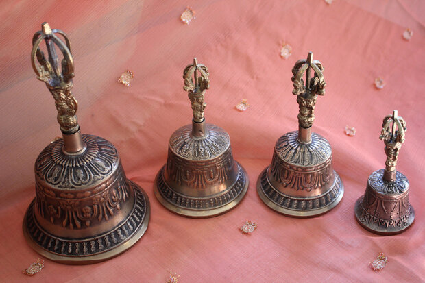 Dorjé en Bell small - 7 cm (Bronze)