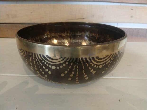  Flower of life singing bowl 17-18 cm